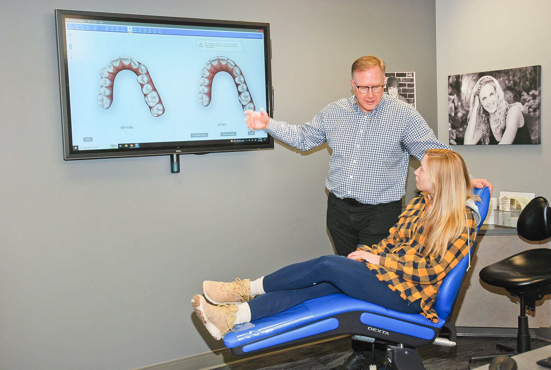 Dr. Weber consulting with patient